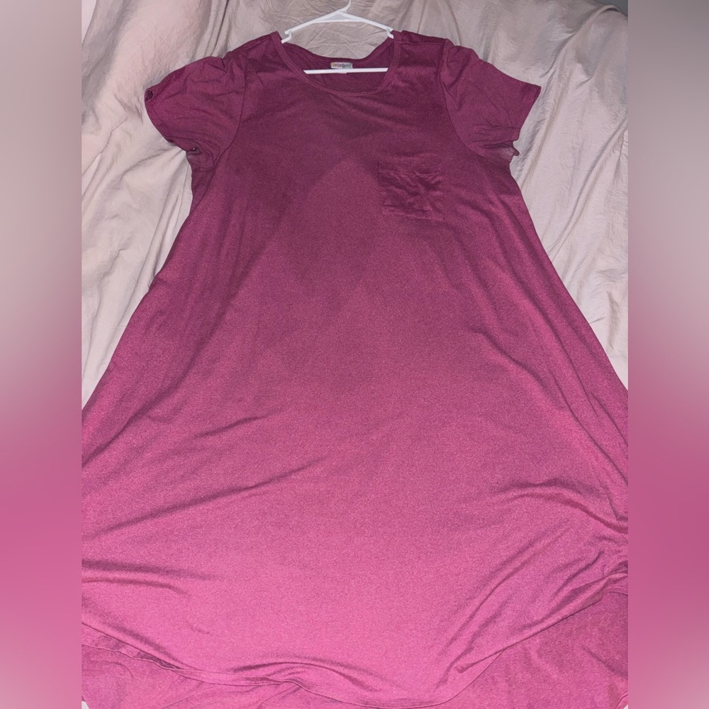 LuLaRoe Carly light Magenta dress with pocket